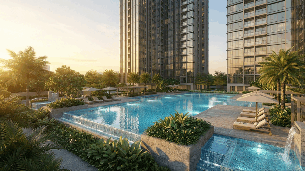 Chuan Grove Residences Pool Side View